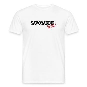 Savoyarde de ouf (noir) - T-shirt homme - blanc - Devant - AI Model Male 178 dark (178cm)