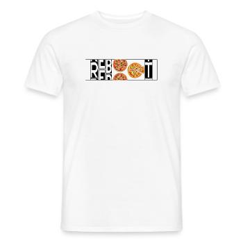 PIZZA - T-shirt homme - blanc - Devant - AI Model Male 178 dark (178cm)