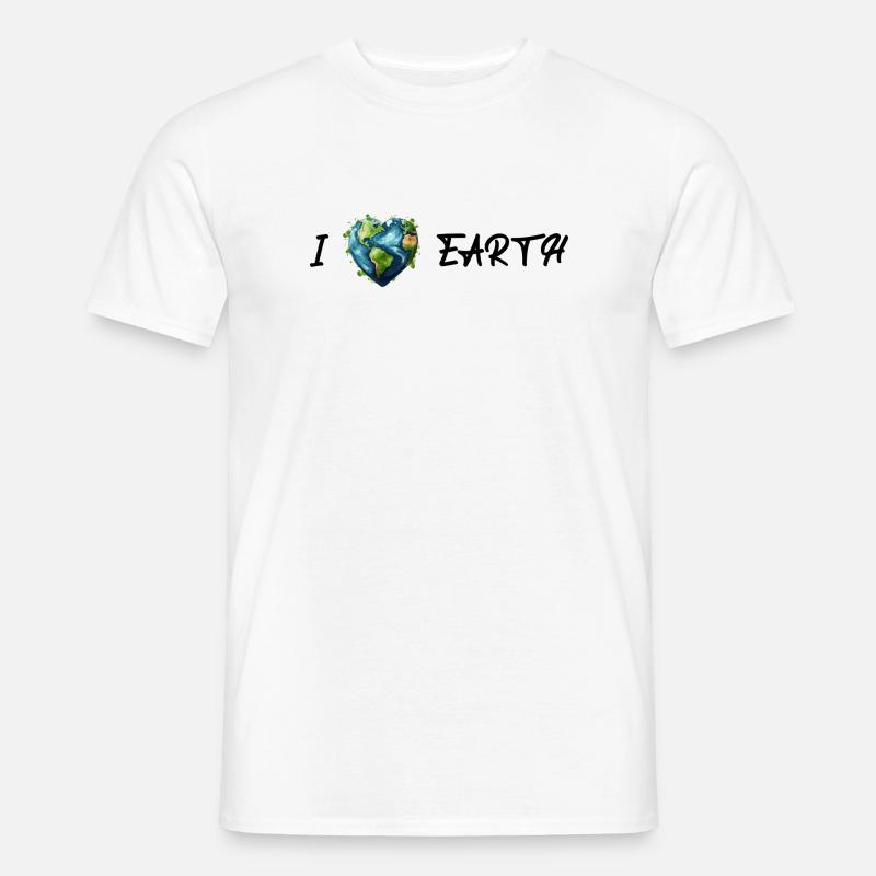 Ich Liebe Die Erde - Männer T-Shirt - Weiß