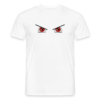Red eyes for Halloween - Men's T-Shirt - white - Front - AI Model Male 178 dark (178cm)