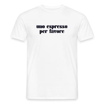 Espresso Italia Italien - Männer T-Shirt - Weiß - Vorne - AI Model Male 178 dark (178cm)
