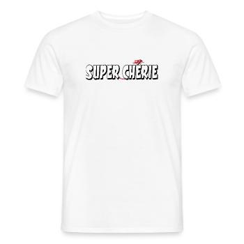 SUPER-LIEBLING - Männer T-Shirt - Weiß - Vorne - AI Model Male 178 dark (178cm)