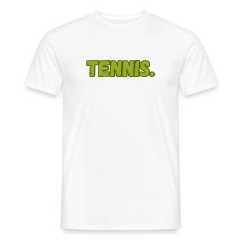 Tennis Tennispieler Vert Rétro - T-shirt homme - blanc - Devant - AI Model Male 178 dark (178cm)
