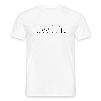 Zwilling - Männer T-Shirt - Weiß - Vorne - AI Model Male 178 dark (178cm)