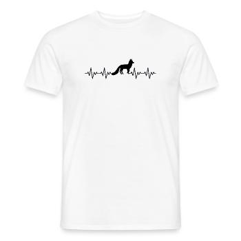 ECG de Fuchs Battement de cœur - T-shirt homme - blanc - Devant - AI Model Male 178 dark (178cm)