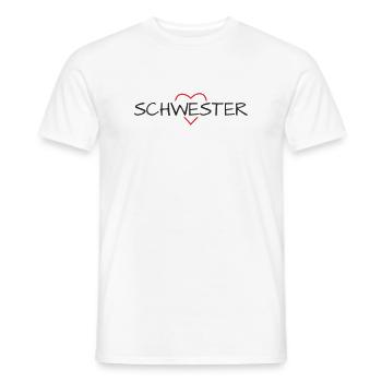 Bruder Herz Geschenk Geburtstag  - Männer T-Shirt - Weiß - Vorne - AI Model Male 178 dark (178cm)