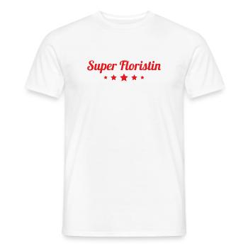 Super Florist woman profession passion - Men's T-Shirt - white - Front - AI Model Male 178 dark (178cm)