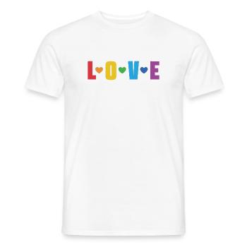 LGBT Pride Month - Liebe ist Liebe - Männer T-Shirt - Weiß - Vorne - AI Model Male 178 dark (178cm)