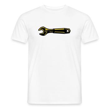 Schraubenschlüssel Werkzeug Mechaniker Schrauber - Männer T-Shirt - Weiß - Vorne - AI Model Male 178 dark (178cm)