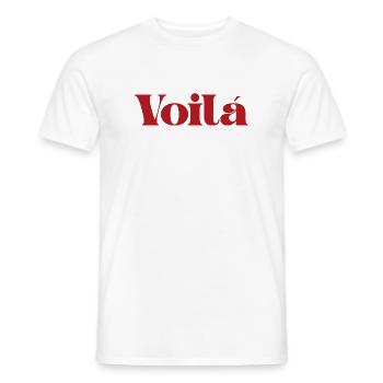 Voila - Men's T-Shirt - white - Front - AI Model Male 178 dark (178cm)