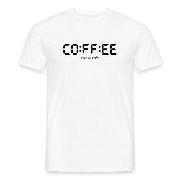 Coffee Time Minimalistischer Vintage-Kaffeeliebhaber - Männer T-Shirt - Weiß - Vorne - AI Model Male 178 dark (178cm)