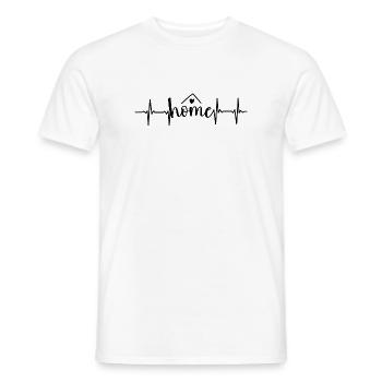 Home Herzschlag - Männer T-Shirt - Weiß - Vorne - AI Model Male 178 dark (178cm)