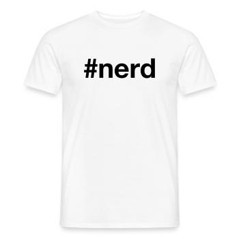 Nerd Hashtag Gamer - Männer T-Shirt - Weiß - Vorne - AI Model Male 178 dark (178cm)