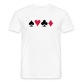 Poker - Jeu de cartes - T-shirt homme - blanc - Devant - AI Model Male 178 dark (178cm)