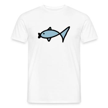 Fisch mit dickem Fischmaul - V2 - Männer T-Shirt - Weiß - Vorne - AI Model Male 178 dark (178cm)