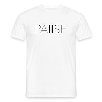 PAIISE - Männer T-Shirt - Weiß - Vorne - AI Model Male 178 dark (178cm)