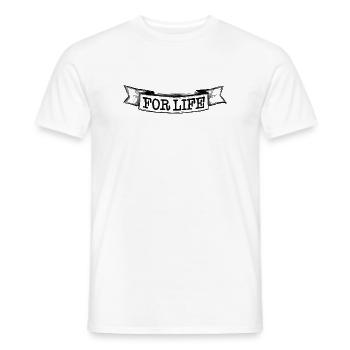 For Life Banderole - T-shirt homme - blanc - Devant - AI Model Male 178 dark (178cm)