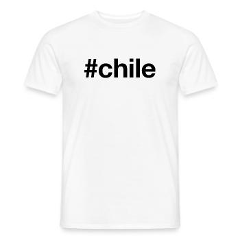 CHILE Hashtag - Männer T-Shirt - Weiß - Vorne - AI Model Male 178 dark (178cm)