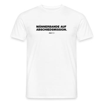 Gang d’hommes en mission Enterrement de vie de garçon - Enterrement de vie de garçon - T-shirt homme - blanc - Devant - AI Model Male 178 dark (178cm)