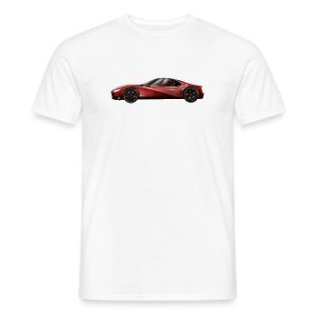 Design futuriste de voiture de sport - T-shirt homme - blanc - Devant - AI Model Male 178 dark (178cm)