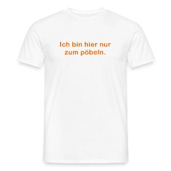 I am here - Men's T-Shirt - white - Front - AI Model Male 178 dark (178cm)