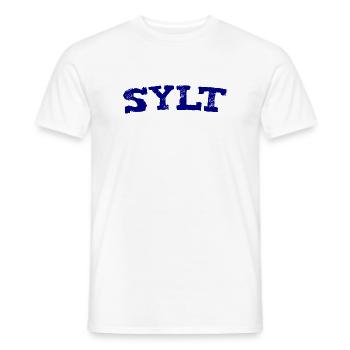 Sylt - Nordsee - Deutschland - Westerland - Männer T-Shirt - Weiß - Vorne - AI Model Male 178 dark (178cm)