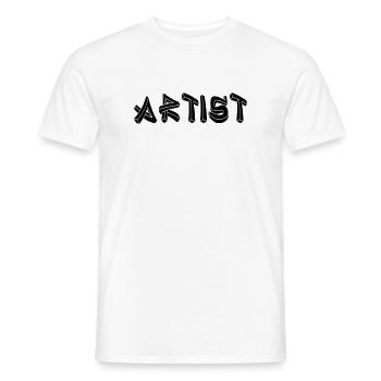 Artist - Men's T-Shirt - white - Front - AI Model Male 178 dark (178cm)