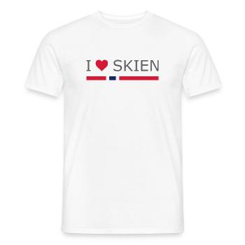 I love Skien - Norway - Norge - Norwegen - Männer T-Shirt - Weiß - Vorne - AI Model Male 178 dark (178cm)