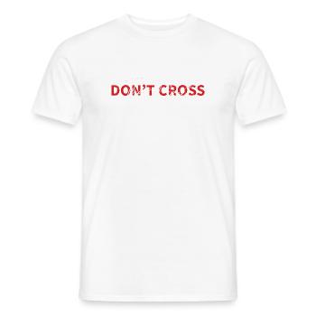 Don't cross the limit - T-shirt homme - blanc - Devant - AI Model Male 178 dark (178cm)