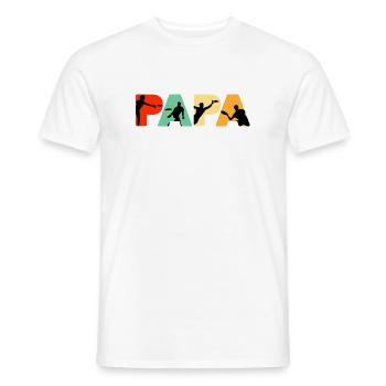 Papa Frisbee Player Ultimate Flying Disc Dad - Männer T-Shirt - Weiß - Vorne - AI Model Male 178 dark (178cm)