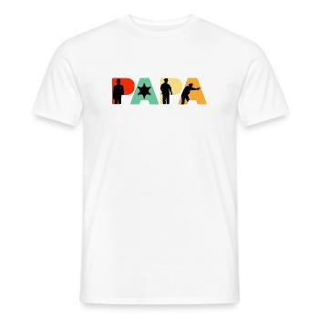 Don des forces de l’ordre pour l’agent de police de Papa Sheriff - T-shirt homme - blanc - Devant - AI Model Male 178 dark (178cm)