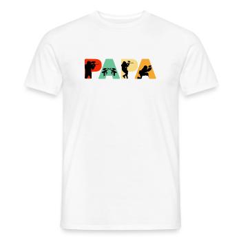Paintball Papa Retro Silhouette Sport Design - T-shirt homme - blanc - Devant - AI Model Male 178 dark (178cm)