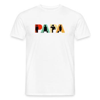 Silhouette de l’avion Pilot Papa Aviation - T-shirt homme - blanc - Devant - AI Model Male 178 dark (178cm)