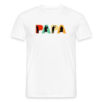 Papa Plumber Retro Tradesman Silhouette Design - T-shirt homme - blanc - Devant - AI Model Male 178 dark (178cm)