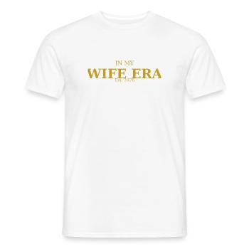 In My Wife Era Est. 2026 - Men's T-Shirt - white - Front - AI Model Male 178 dark (178cm)