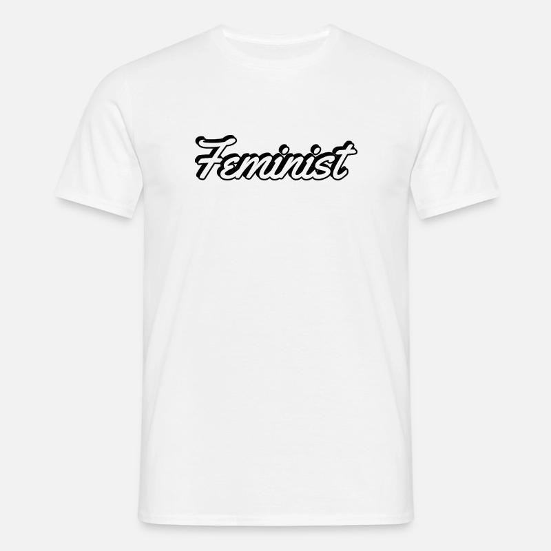 Feminist Script on Apparel - Men's T-Shirt - white