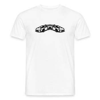 Car Tuning Sports Car - Men's T-Shirt - white - Front - AI Model Male 178 dark (178cm)