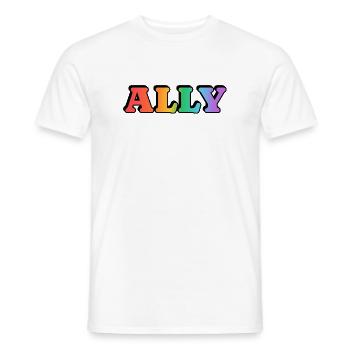 Gay Ally - Männer T-Shirt - Weiß - Vorne - AI Model Male 178 dark (178cm)