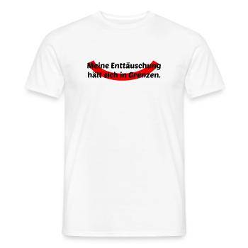 Enttäuschung in Grenzen - Männer T-Shirt - Weiß - Vorne - AI Model Male 178 dark (178cm)
