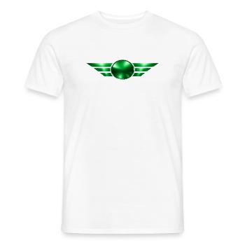 Personalise the green winged emblem individually - Men's T-Shirt - white - Front - AI Model Male 178 dark (178cm)