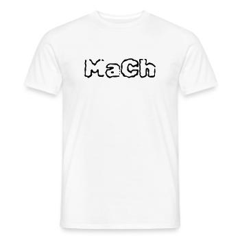 MaCh lettering - Men's T-Shirt - white - Front - AI Model Male 178 dark (178cm)