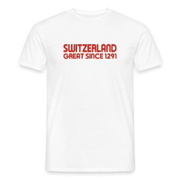 Switzerland - Great Since 1291 - Schweiz - Schwiiz - Männer T-Shirt - Weiß - Vorne - AI Model Male 178 dark (178cm)