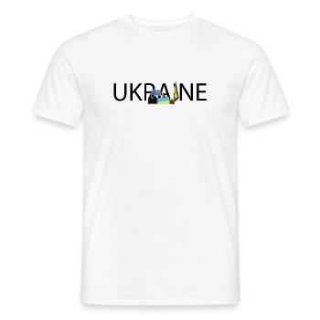 Ukraine Unity Protest College - Männer T-Shirt - Weiß - Vorne - AI Model Male 178 dark (178cm)
