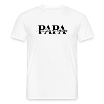 Papa Mein Held Mein Vorbild. Geschenkidee Vatertag - Männer T-Shirt - Weiß - Vorne - AI Model Male 178 dark (178cm)