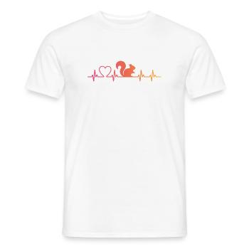 Eichhörnchen Herzschlag - Männer T-Shirt - Weiß - Vorne - AI Model Male 178 dark (178cm)