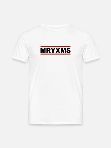 MRYXMS - BLK - Merry Christmas - Männer T-Shirt - Weiß