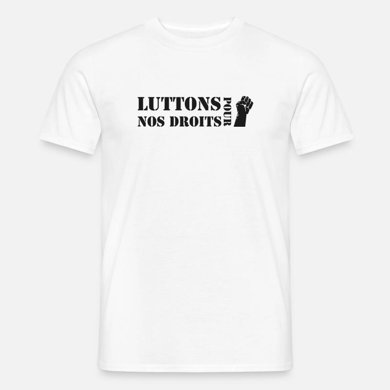 Kæmper for vores rettigheder! - Mænd T-shirt - hvid