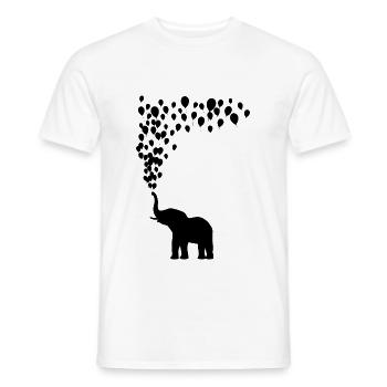 Elefant Luftballon Freude Spiel Spass Geschenk - Männer T-Shirt - Weiß - Vorne - AI Model Male 178 dark (178cm)
