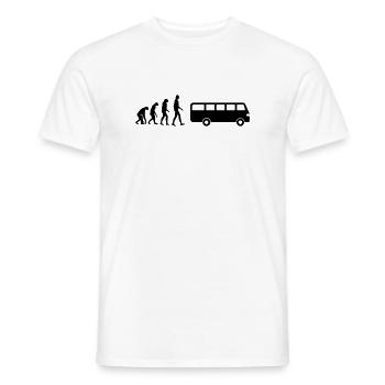 Bus / Busfahrer / Arbeit / Job - Männer T-Shirt - Weiß - Vorne - AI Model Male 178 dark (178cm)