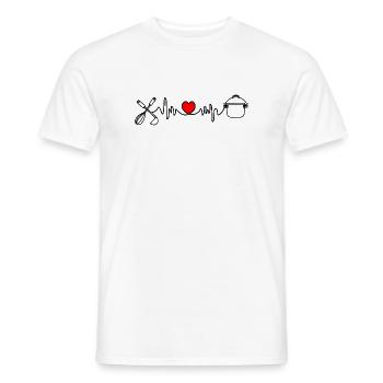 Cooking is my cardio - Men's T-Shirt - white - Front - AI Model Male 178 dark (178cm)
